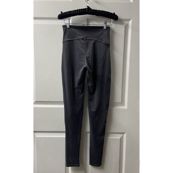 Spanx The Perfect Gray Velvet Ankle Pant Slimming Shaping Mid Rise Medium - Picture 2 of 11